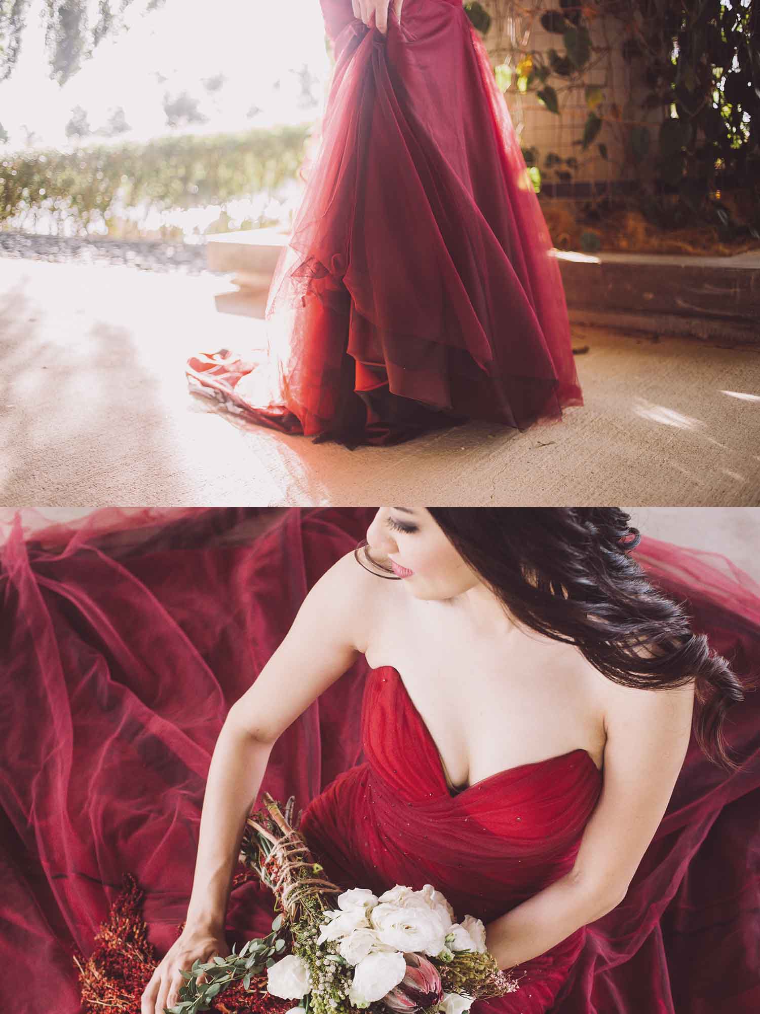 red elegant dress malaysia